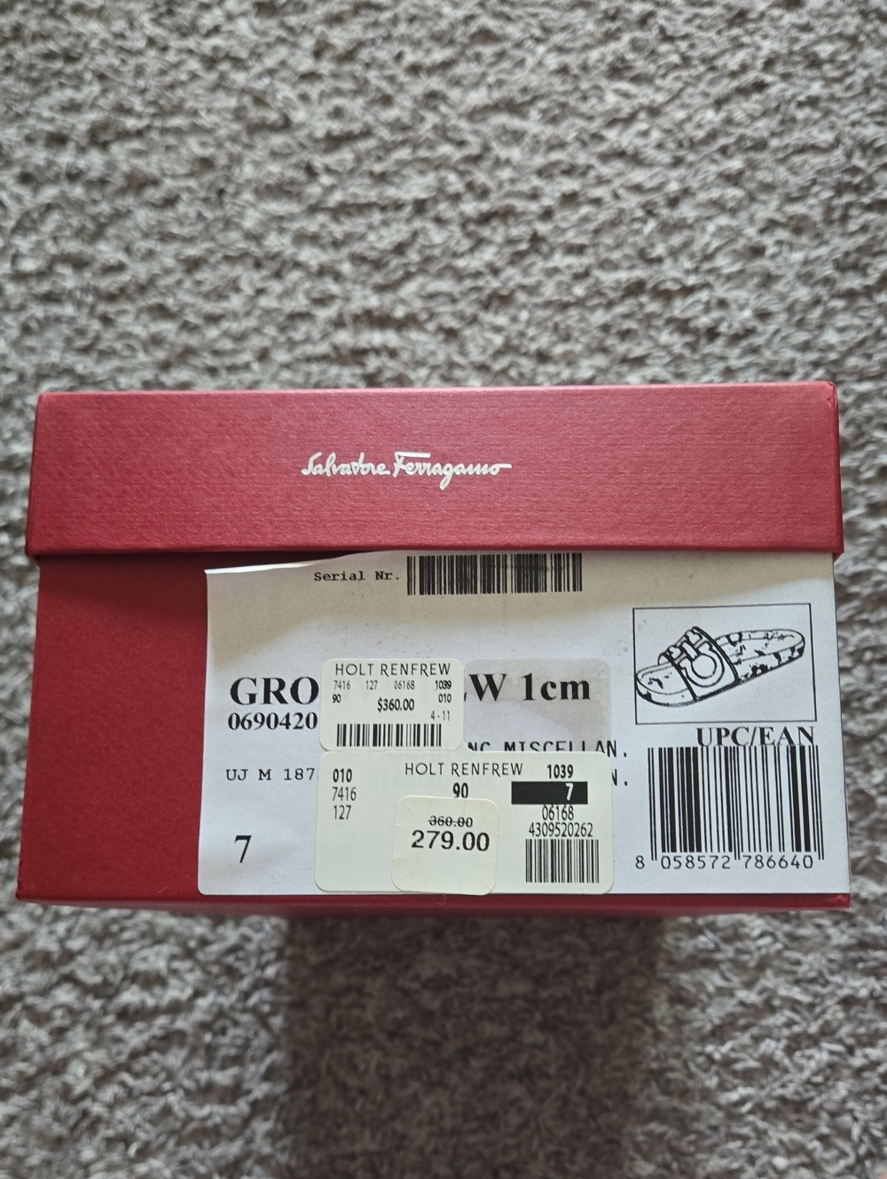 Authentic Henderson Baracco luxury empty replacement shoe box